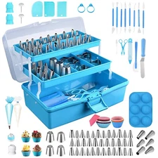 Cake Decorating Tools Supplies Kit: 236pcs Baking Accessories w/ Storage Case