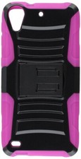 Funda inalámbrica para teléfono celular HR para HTC Desire 530 negra y rosa intenso