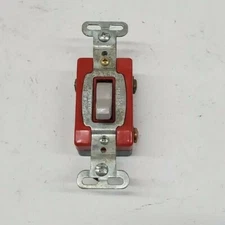 PS W-S-896-E Light Switch 20A / 120V-277V. A.C. Only (Gray/Red/Black)
