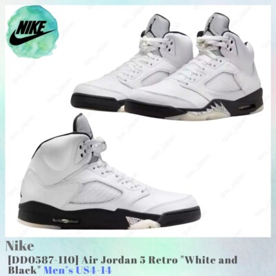 Size 9 - Air Jordan 5 Retro White Black for sale online | eBay