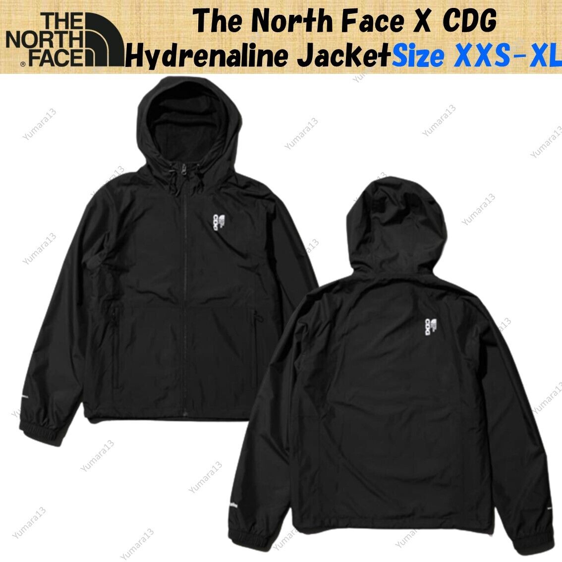 The North Face X CDG Hydrenaline Jacket Black Size XXS-XL The North Face X CDG Hydrenaline Jacket Black Size XXS-XL