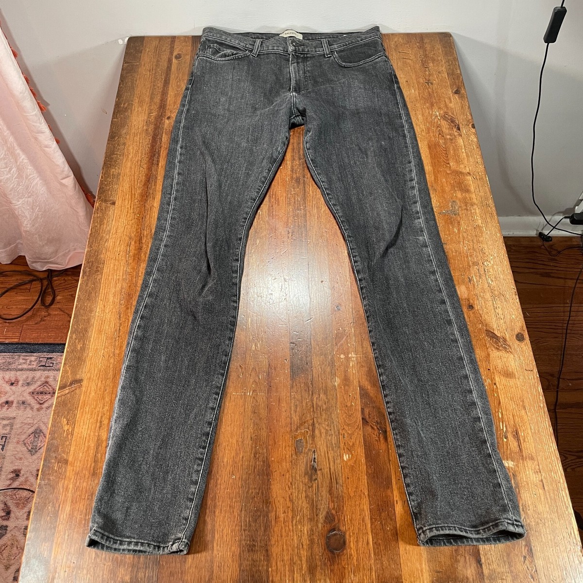 Baldwin Denim Jeans Mens 31x34 Black 76 Slim Mid Rise Casual