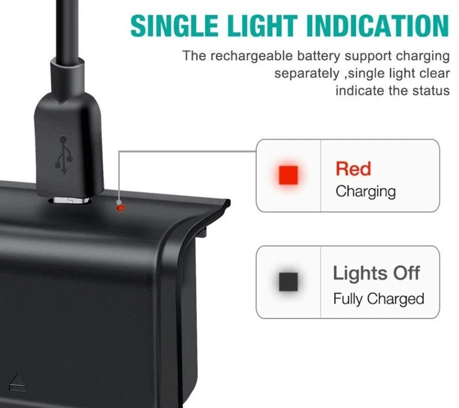 Xbox One Rechargeable Controller Battery + USB Charger Cable With FREE SHIPPING! - Image 3 of 4