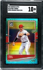 2020 Donruss Optic #128 Trea Turner GREEN DRAGON PRIZM /84 SGC 10 GEM MINT