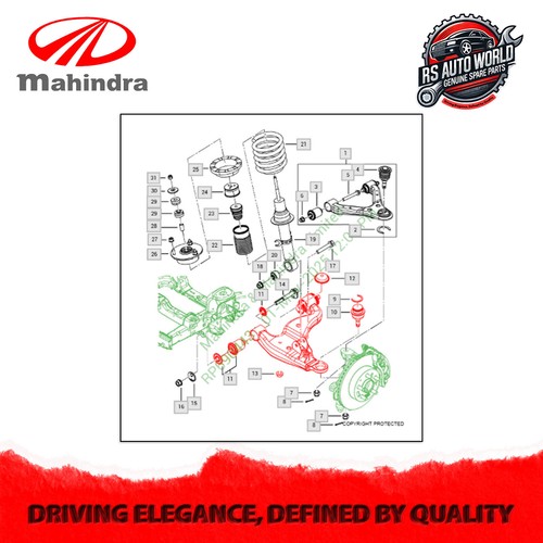 Oem Mahindra lower control arm assy right side for TUV300 2015-25 0401BAA10420N - Picture 7 of 7