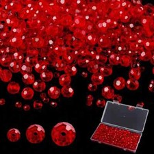 Crystal Glass Beads for Jewelry Making, 500 Pcs Assorted Acrylic Beads Bulk, ...