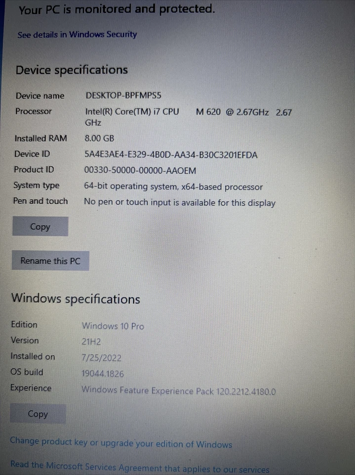 Dell Precision M4500 Core i7 X940 2.13 GHz 8GB 1TB HDD NVIDIA 15.6" Read 67CSWN1 - Image 4 of 4