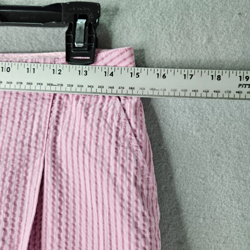 Falda polar roja ajustable Brooks Brothers para mujer 6 rayas rosas Seersucker Foto 3 de 4