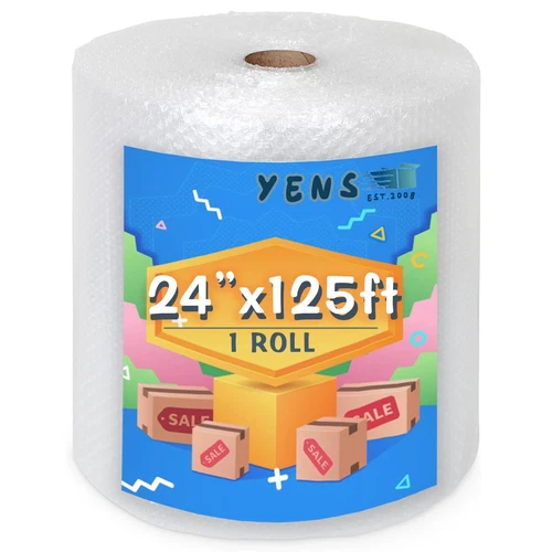 Yens®  1/2"x 12” Large Bubbles Cushioning Perforated 125 ft Mailing / Protection