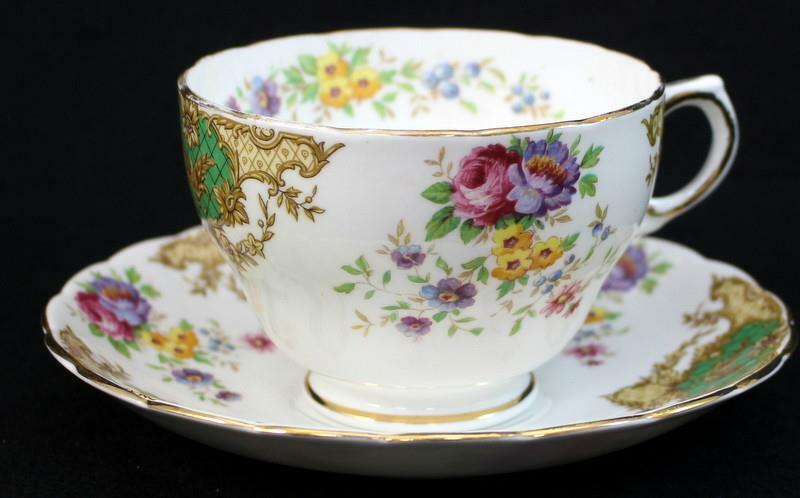 Tuscan-ROYAL TUSCAN PROVENCE GREEN Cup & Saucer Set Bone China