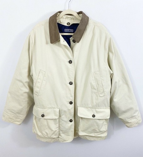 LANDS END Barn Coat Field Jacket Tan 