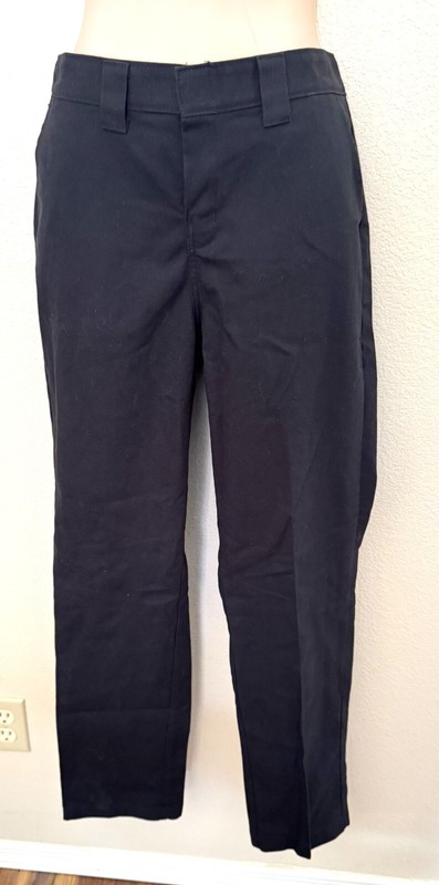 DICKIES Women's Flex Taper Slim Pants Black 30" Waist  31" inseam 10" Rise