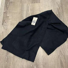 NEW Yacht & Smith Womens Winter Rectangle Scarf Navy Blue Lightweight