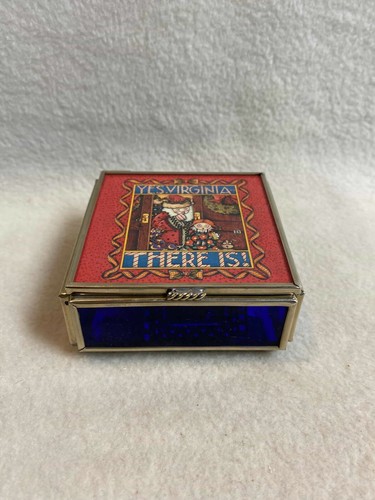 Vtg Mary Engelbreit Trinket Box - Santa with Little Girl - In Original Packaging - Picture 2 of 8