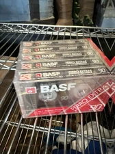 BASF Ferro Extra I Normal Bias 90 min Blank Audio Cassette Tapes Pack Of 5 New