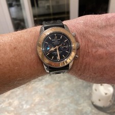 breitling superocean heritage chronograph gold bezel  - U23370  uk bidders only