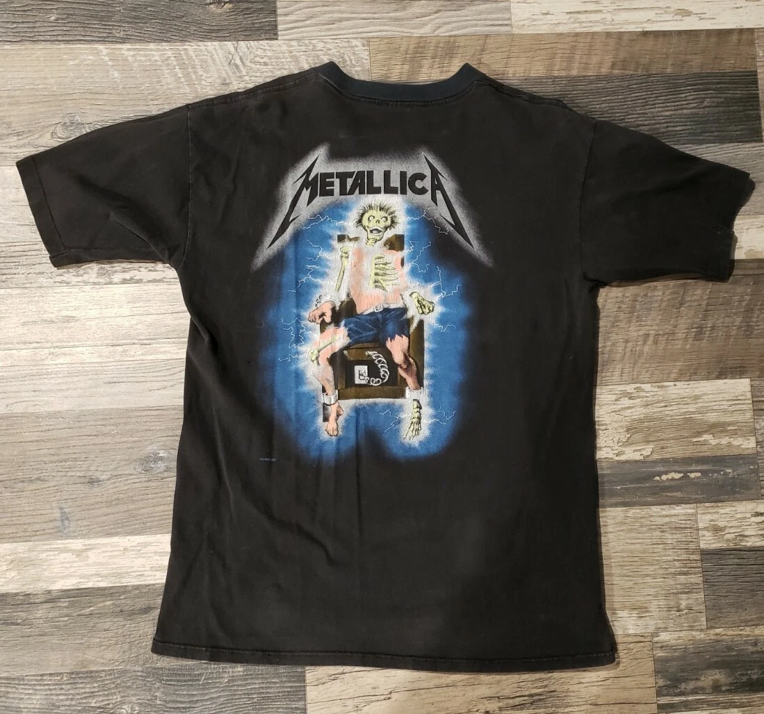 Metallica RIDE THE LIGHTNING 1989 Vintage shirt size LG
