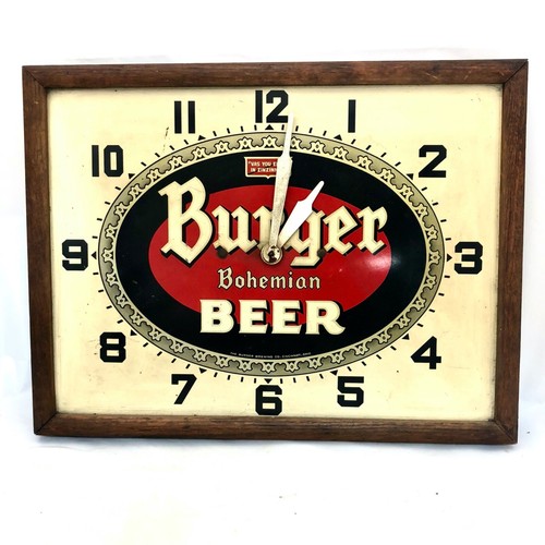 Vintage Burger Beer Clock eBay