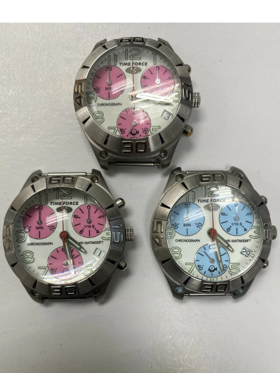 THREE TIME FORCE,Ladies Chronograph,Seller Refurbished,Without Straps,no boxes