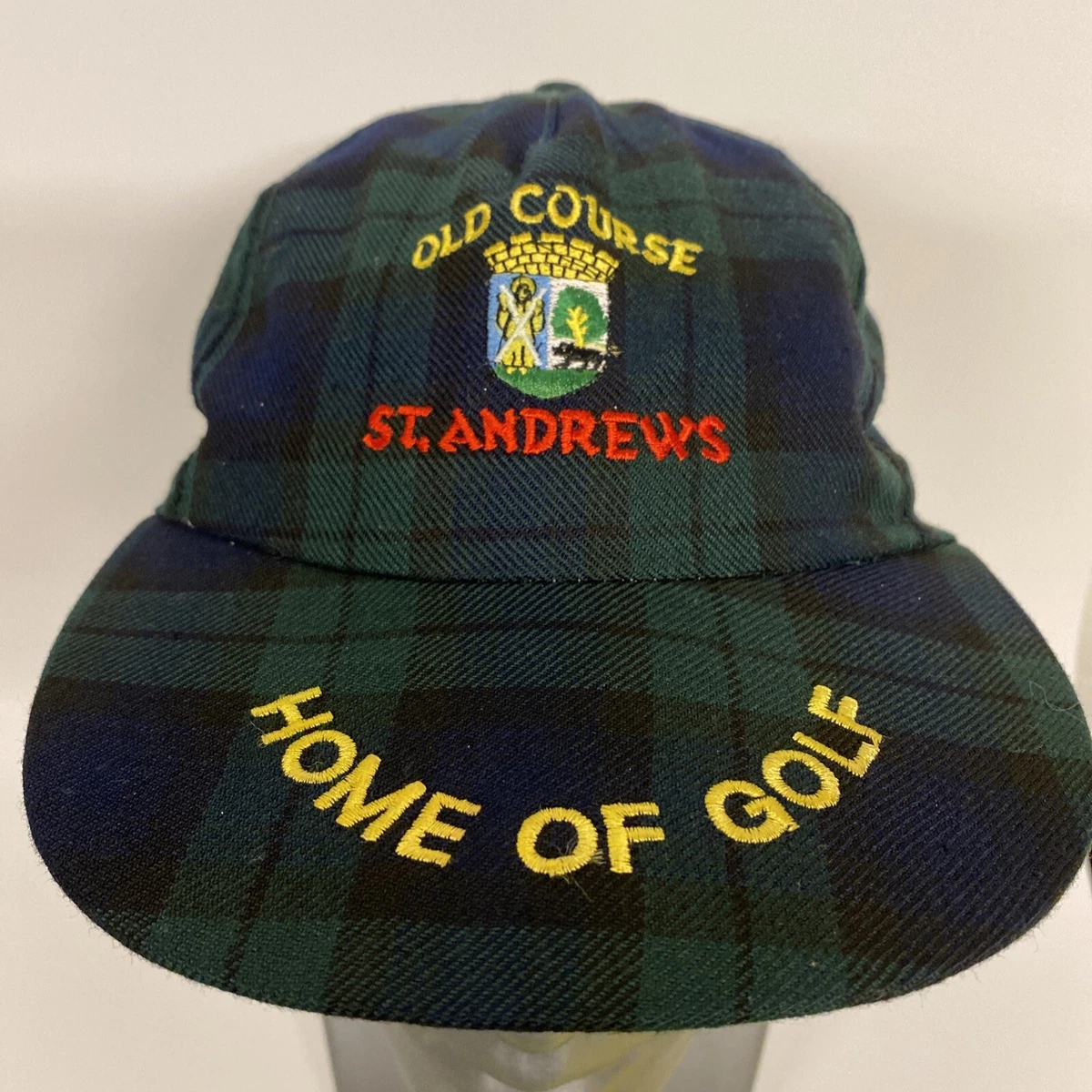 St. Andrews Old Course Golf Hat Scotland Plaid Cap Hat eBay