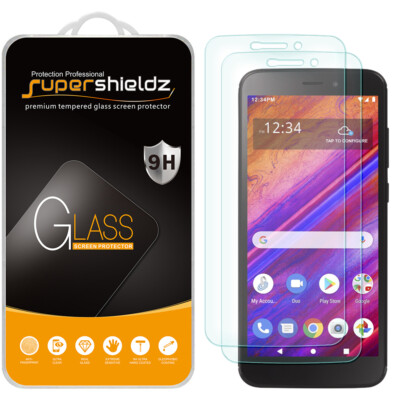 [2-Pack] Supershieldz Tempered Glass Screen Protector for BLU View 1