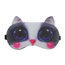 1 Pc Portable Cat Sleep Mask for Hotel White