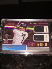 Isan Diaz 2020 Panini Absolute Grip it N Rip It Dual Purple Parallel /25 