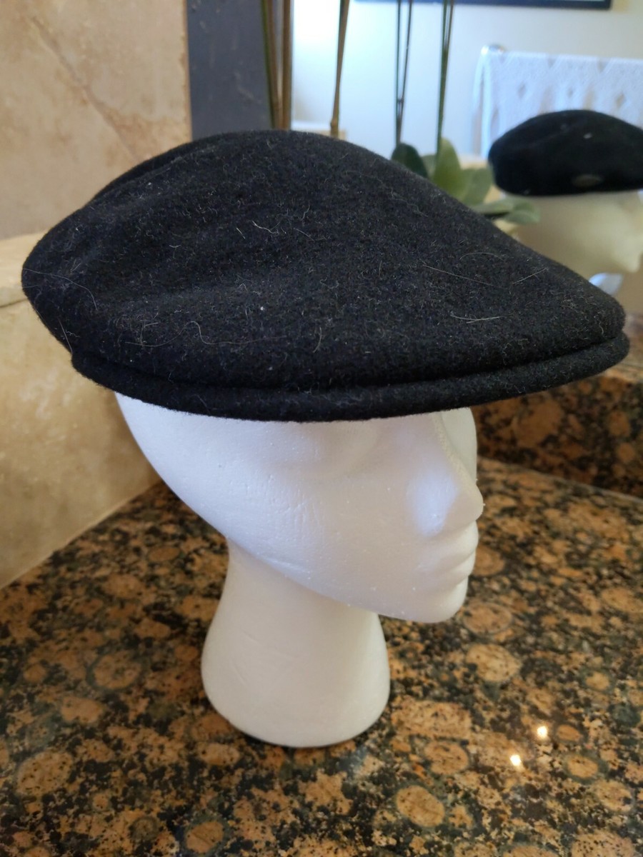 Vintage Wool Driving Cap Hat Made in Hong Kong Black GUC Vintage Wool Driving Cap Hat Made in Hong Kong Black GUC main image 4