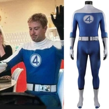 Fantastic Four Jumpsuit Human Torch Cosplay Costume Adult Kids Suit Halloween US