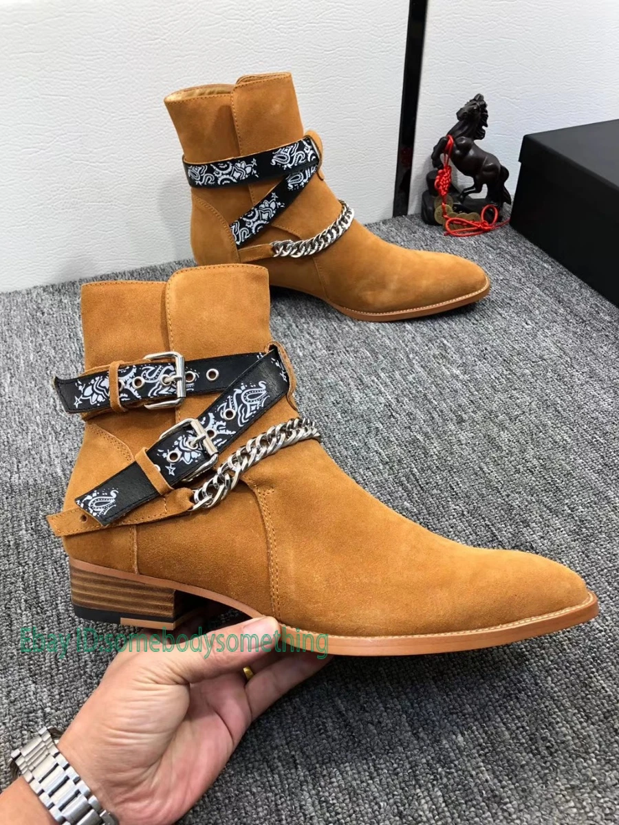 Mens chelsea boots with buckle cheap strap