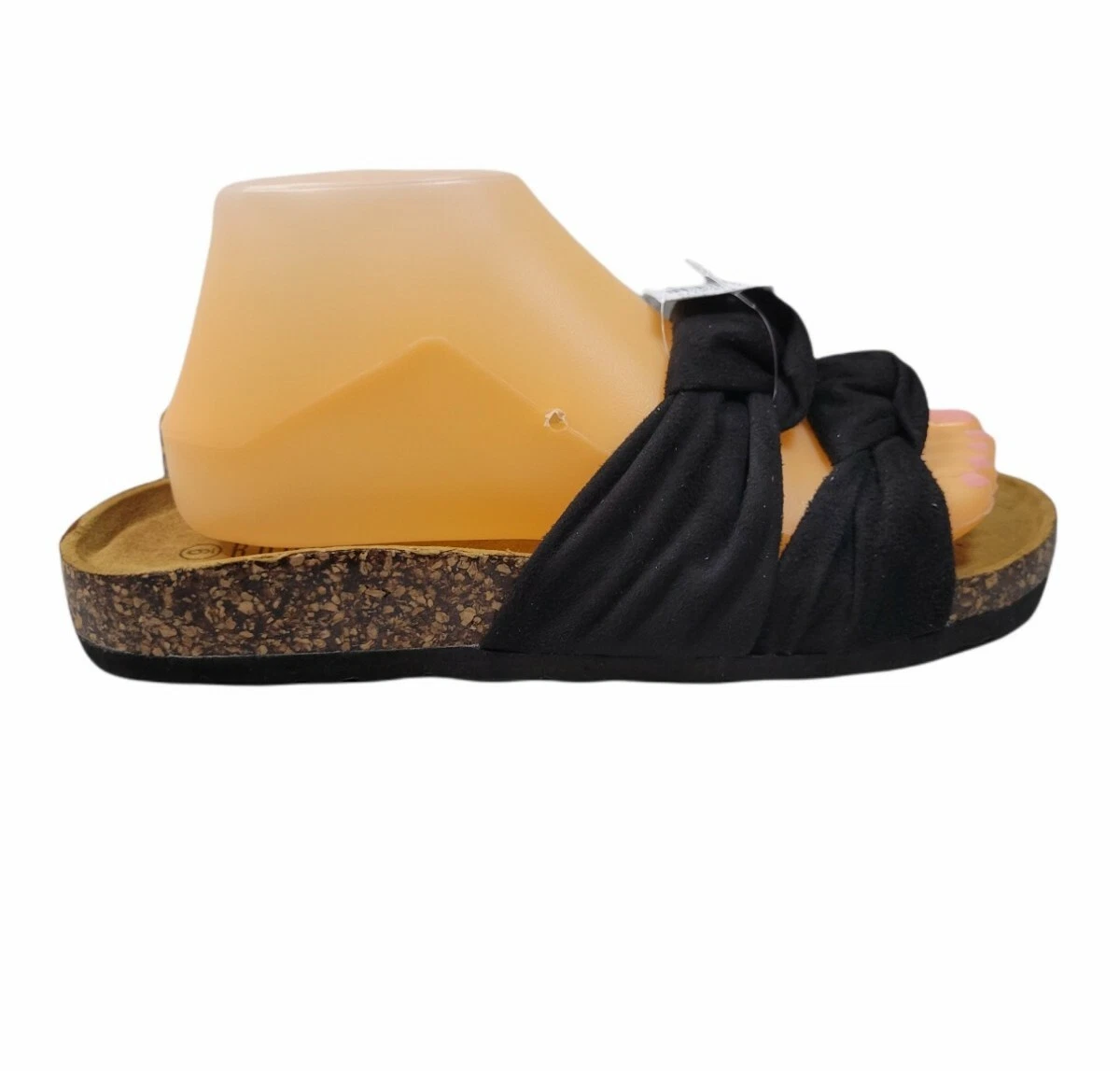 PUMA Scarpe sandali medie Villa Rouge donna doppio nodo nero scamosciato plantare tg. 9