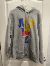Nike Mens Just Do It Pullover Hoodie CU4271-063 Size 2XL Gray