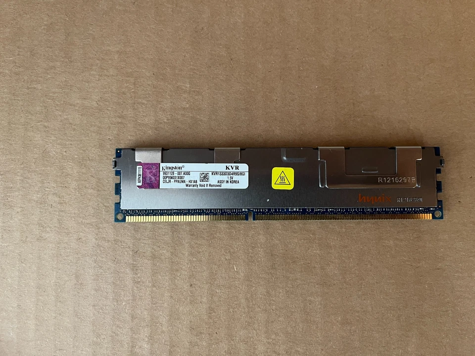 KINGSTON 8GB DDR3 PC3-10600 SERVER MEMORY KVR1333D3D4R9S/8GI B7-1(6) - Image 3 of 4
