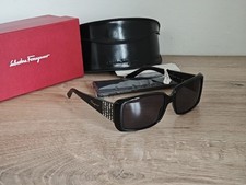 Salvatore Ferragamo Women's Black Sunglasses 2121-B Made in Italy - NOS