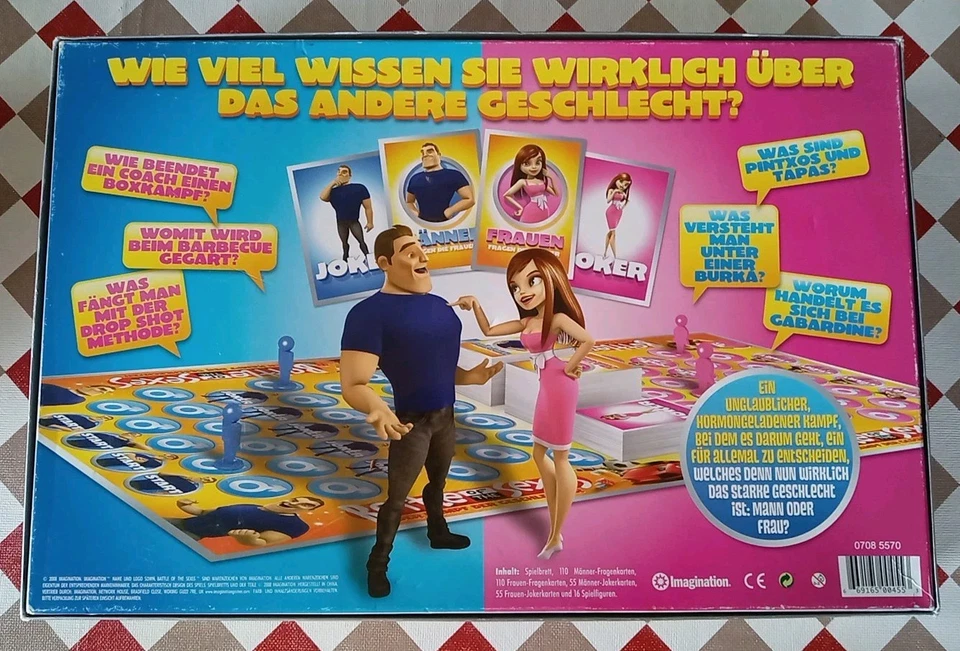 Battle of the Sexes Gesellschaftsspiel Erwachsene Männer Gegen Frauen - Bild 2 von 2