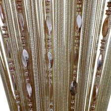 Button Beaded Door Curtain Fringe Tassel Living Room Divider Curtain 39.30" X 7
