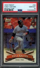 1998 Finest #90 Tony Gwynn Refractor PSA 10 Pop 13 Padres