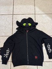 Epic Universal Toothless How To Train Your Dragon zip-up Sweatshirt Hoodie Large