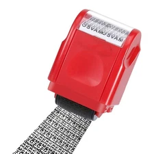 Red ID Stamp Identity Theft Protection Document Guard Self Ink Stamps Roller ff