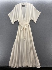 Reformation Dress Small White Winslow V Neck Kimono Sleeve Wrap Maxi Wedding