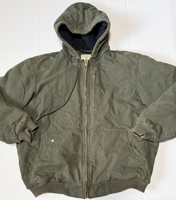 CABELAS Roughneck - Men's Heavy Canvas Insulated Hooded Coat Jacket - XL Tall