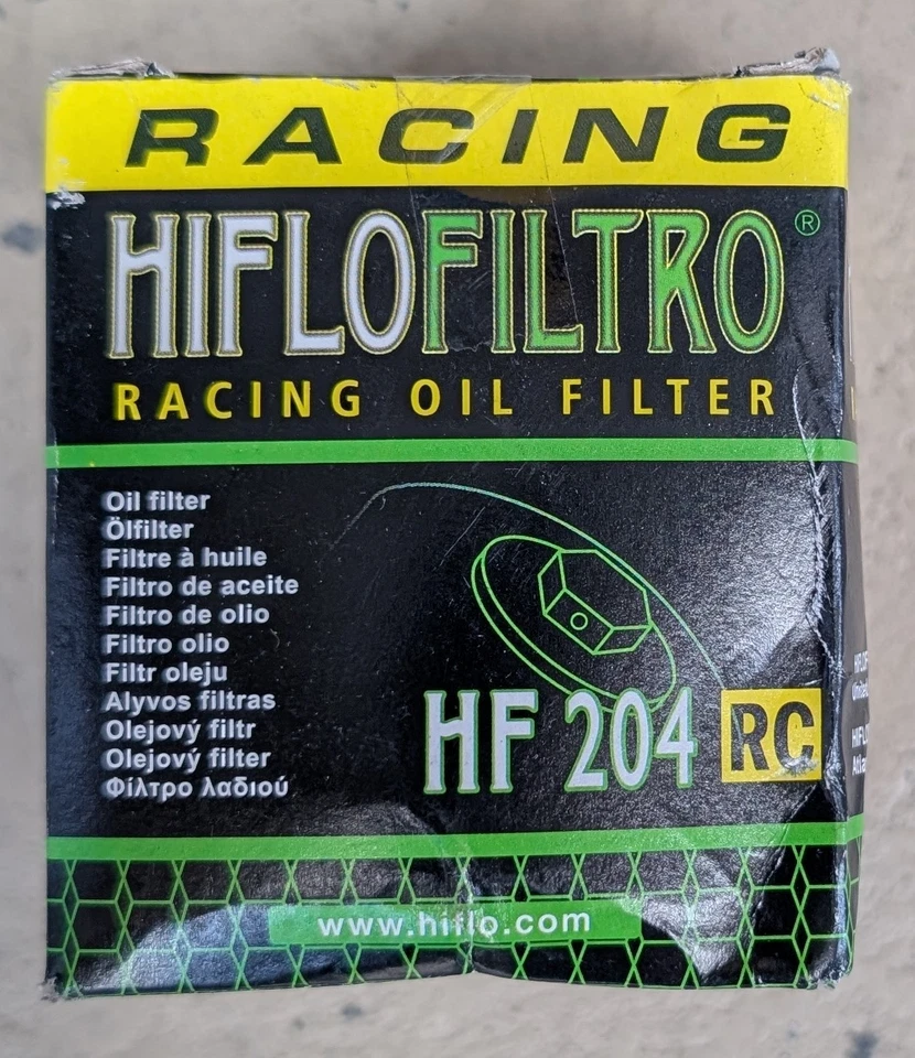 Hiflo HF204RC Racing Oil Filter Motorcycle Honda/Kaw/MV Agusta/Suz/Triumph/Yam - Image 2 of 3