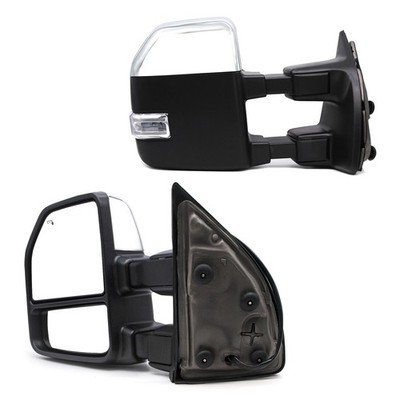 Tow Mirrors Fits 2005-2008 Ford F-250 Super Duty Power Heated Turn Signal Chrome
