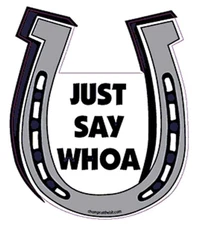Just Say Whoa Horseshoe Magnet for Car/Trailer
