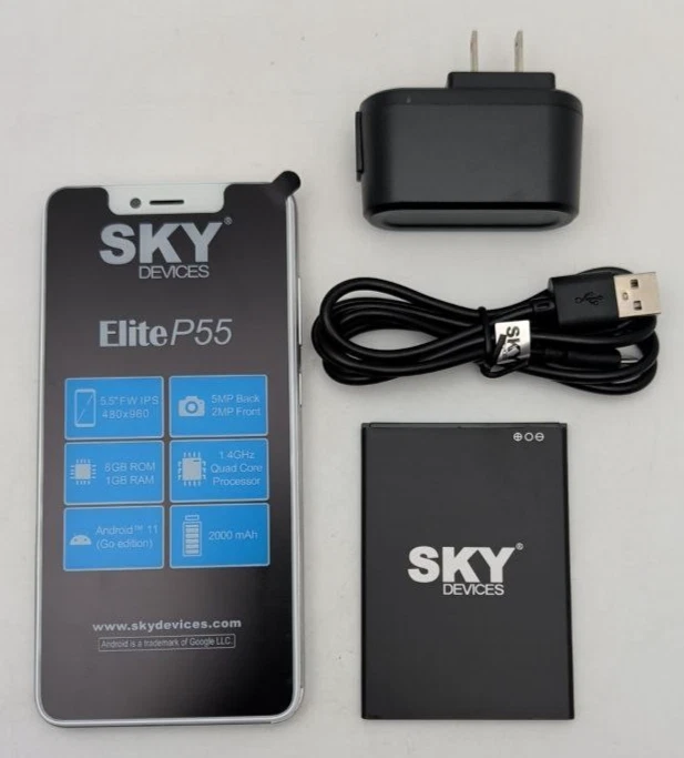 Sky Elite P55 Android Smartphone 8GB Unlocked 5.5" Display Dual SIM 5MP Camera - Image 2 of 4