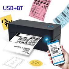 Thermal Label Printer Portable No Ink Required 203DPI 4x6 for Small Business Blu