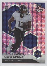 2021 Panini Mosaic Rookies Pink Camo Mosaic Prizm Rashod Bateman #310 17wc