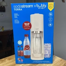 Sodastream X bubly drops Terra Classics Sparkling Water Maker Bundle White