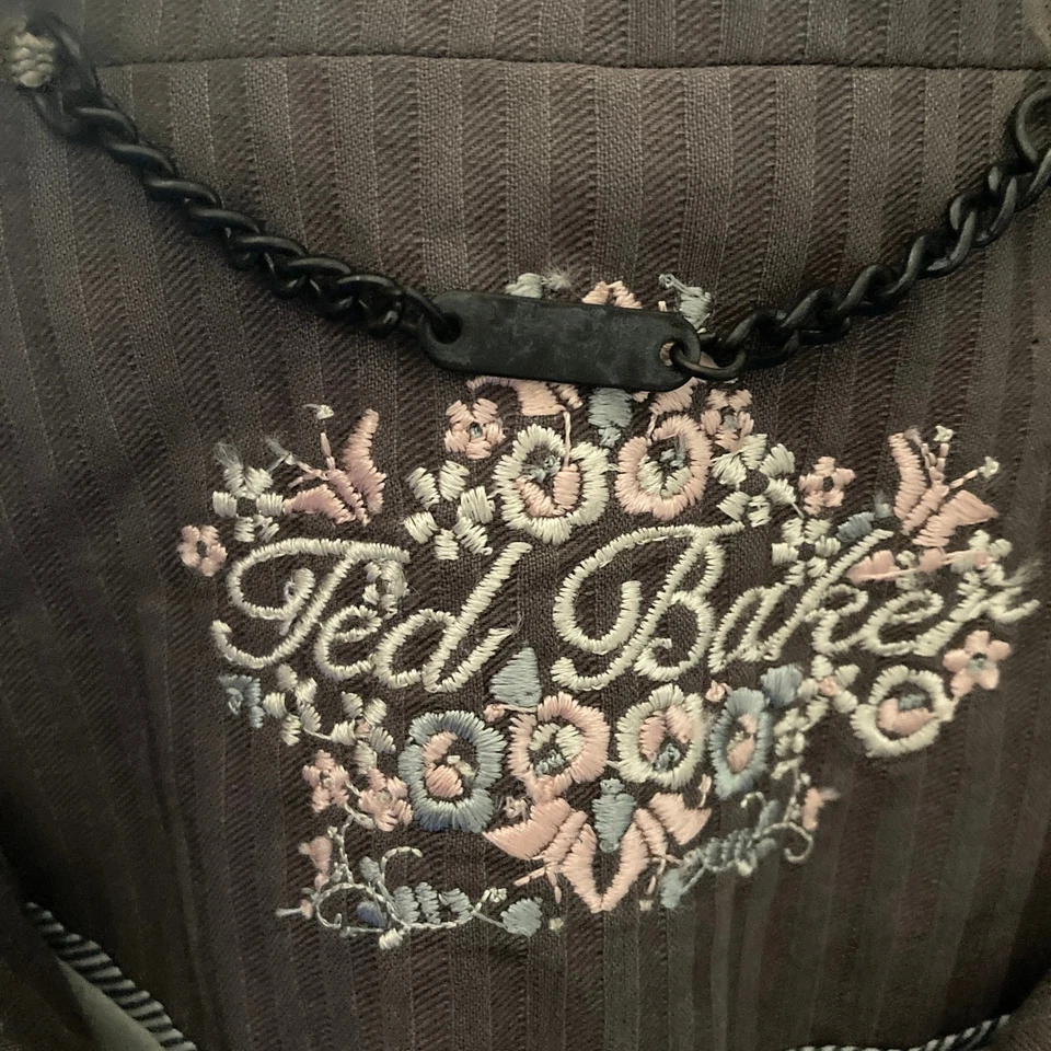 Chaqueta Ted Baker Doble Pecho 3 Mujer 6-8 Marrón Taupe Prendas Exteriores Ligera Foto 3 de 4