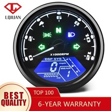 Digital Gauge Motorcycle Speedometer Tachometer Odometer MPH KM/H Universal